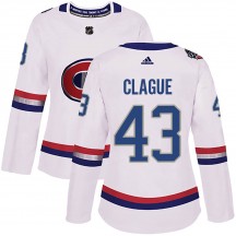 Women's Adidas Montreal Canadiens Kale Clague White 2017 100 Classic Jersey - Authentic