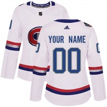 Women's Adidas Montreal Canadiens Custom White Custom 2017 100 Classic Jersey - Authentic