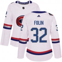 Women's Adidas Montreal Canadiens Christian Folin White 2017 100 Classic Jersey - Authentic