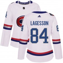 Women's Adidas Montreal Canadiens William Lagesson White 2017 100 Classic Jersey - Authentic