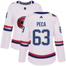 Women's Adidas Montreal Canadiens Matthew Peca White 2017 100 Classic Jersey - Authentic