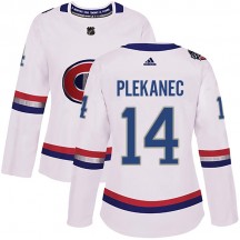 Women's Adidas Montreal Canadiens Tomas Plekanec White 2017 100 Classic Jersey - Authentic