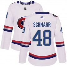 Women's Adidas Montreal Canadiens Nathan Schnarr White 2017 100 Classic Jersey - Authentic