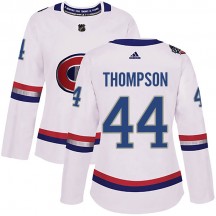 Women's Adidas Montreal Canadiens Nate Thompson White 2017 100 Classic Jersey - Authentic