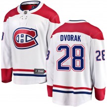 Men's Fanatics Branded Montreal Canadiens Christian Dvorak White Away Jersey - Breakaway