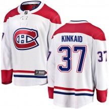 Men's Fanatics Branded Montreal Canadiens Keith Kinkaid White Away Jersey - Breakaway