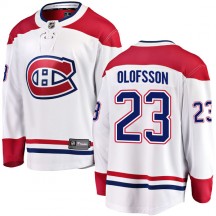 Men's Fanatics Branded Montreal Canadiens Gustav Olofsson White Away Jersey - Breakaway