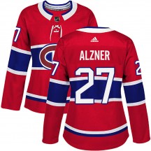Women's Adidas Montreal Canadiens Karl Alzner Red ized Home Jersey - Authentic