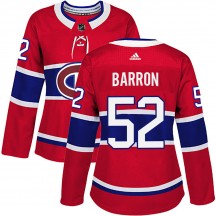 Women's Adidas Montreal Canadiens Justin Barron Red Home Jersey - Authentic