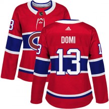 Women's Adidas Montreal Canadiens Max Domi Red Home Jersey - Authentic