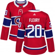 Women's Adidas Montreal Canadiens Cale Fleury Red ized Home Jersey - Authentic