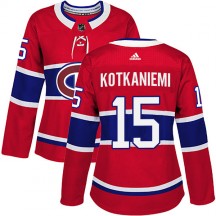 Women's Adidas Montreal Canadiens Jesperi Kotkaniemi Red Home Jersey - Authentic