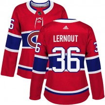 Women's Adidas Montreal Canadiens Brett Lernout Red Home Jersey - Authentic