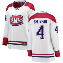 Women's Fanatics Branded Montreal Canadiens Jean Beliveau White Away Jersey - Breakaway
