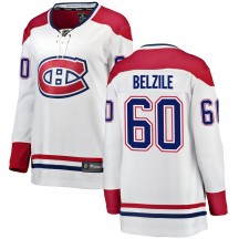 Women's Fanatics Branded Montreal Canadiens Alex Belzile White Away Jersey - Breakaway