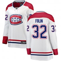 Women's Fanatics Branded Montreal Canadiens Christian Folin White Away Jersey - Breakaway