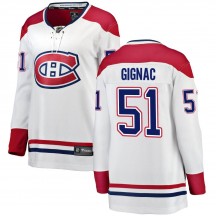 Women's Fanatics Branded Montreal Canadiens Brandon Gignac White Away Jersey - Breakaway