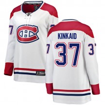 Women's Fanatics Branded Montreal Canadiens Keith Kinkaid White Away Jersey - Breakaway