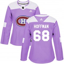 Women's Adidas Montreal Canadiens Mike Hoffman Purple Fights Cancer Practice Jersey - Authentic