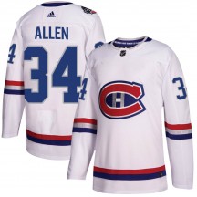Men's Adidas Montreal Canadiens Jake Allen White 2017 100 Classic Jersey - Authentic