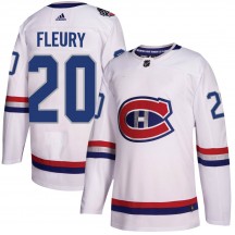 Men's Adidas Montreal Canadiens Cale Fleury White ized 2017 100 Classic Jersey - Authentic