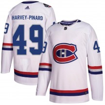 Men's Adidas Montreal Canadiens Rafael Harvey-Pinard White 2017 100 Classic Jersey - Authentic