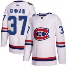 Men's Adidas Montreal Canadiens Keith Kinkaid White 2017 100 Classic Jersey - Authentic