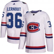 Men's Adidas Montreal Canadiens Brett Lernout White 2017 100 Classic Jersey - Authentic