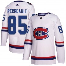 Men's Adidas Montreal Canadiens Mathieu Perreault White 2017 100 Classic Jersey - Authentic