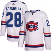 Men's Adidas Montreal Canadiens Marco Scandella White 2017 100 Classic Jersey - Authentic