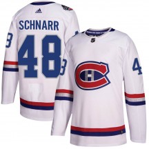 Men's Adidas Montreal Canadiens Nathan Schnarr White 2017 100 Classic Jersey - Authentic