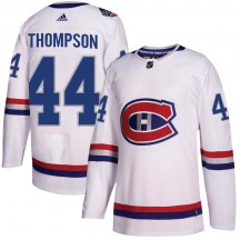 Men's Adidas Montreal Canadiens Nate Thompson White 2017 100 Classic Jersey - Authentic