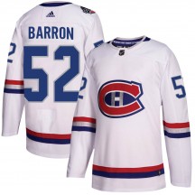 Youth Adidas Montreal Canadiens Justin Barron White 2017 100 Classic Jersey - Authentic