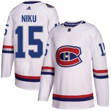 Youth Adidas Montreal Canadiens Sami Niku White 2017 100 Classic Jersey - Authentic