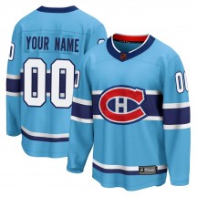 Men's Fanatics Branded Montreal Canadiens Custom Light Blue Custom Special Edition 2.0 Jersey - Breakaway