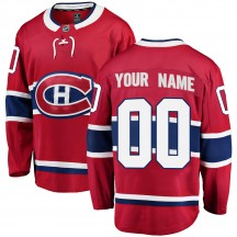 Men's Fanatics Branded Montreal Canadiens Custom Red Custom Home Jersey - Breakaway