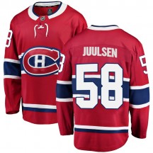 Men's Fanatics Branded Montreal Canadiens Noah Juulsen Red Home Jersey - Breakaway