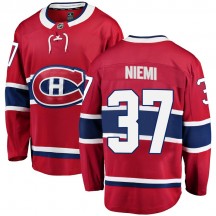 Men's Fanatics Branded Montreal Canadiens Antti Niemi Red Home Jersey - Breakaway