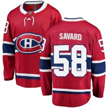 Men's Fanatics Branded Montreal Canadiens David Savard Red Home Jersey - Breakaway
