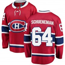Men's Fanatics Branded Montreal Canadiens Corey Schueneman Red Home Jersey - Breakaway
