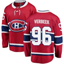 Men's Fanatics Branded Montreal Canadiens Hayden Verbeek Red Home Jersey - Breakaway
