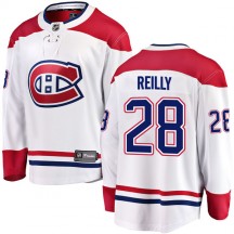 Youth Fanatics Branded Montreal Canadiens Mike Reilly White Away Jersey - Breakaway