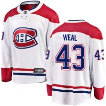Youth Fanatics Branded Montreal Canadiens Jordan Weal White Away Jersey - Breakaway