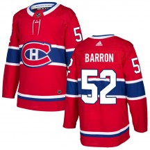 Men's Adidas Montreal Canadiens Justin Barron Red Home Jersey - Authentic