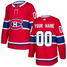 Men's Adidas Montreal Canadiens Custom Red Custom Home Jersey - Authentic