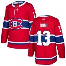 Men's Adidas Montreal Canadiens Max Domi Red Home Jersey - Authentic