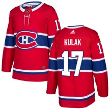 Men's Adidas Montreal Canadiens Brett Kulak Red Home Jersey - Authentic