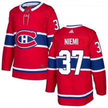Men's Adidas Montreal Canadiens Antti Niemi Red Home Jersey - Authentic