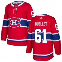 Men's Adidas Montreal Canadiens Xavier Ouellet Red Home Jersey - Authentic