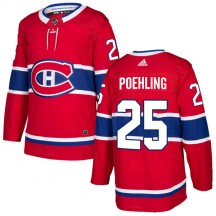 Men's Adidas Montreal Canadiens Ryan Poehling Red Home Jersey - Authentic